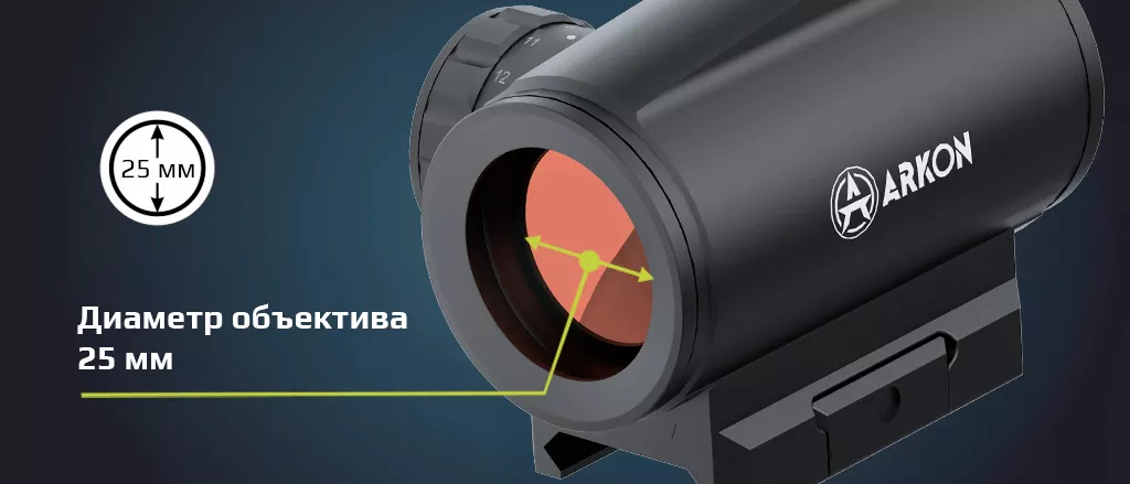 Коллиматорный прицел Arkon Pointer 1х25D.jpg Коллиматорный прицел Arkon Pointer 1х25D.jpg